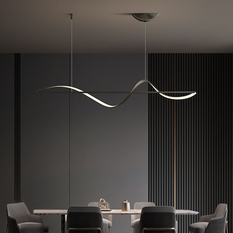 Unique Shape Modern Pendant Lighting Fixtures Metal 1 Light Island Light Fixture
