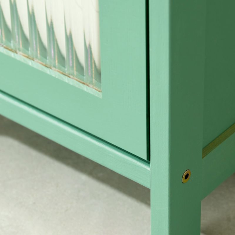 Rectangular Wood Cabinet, Modern Accent Chest with Acrylic 4/5 - Door