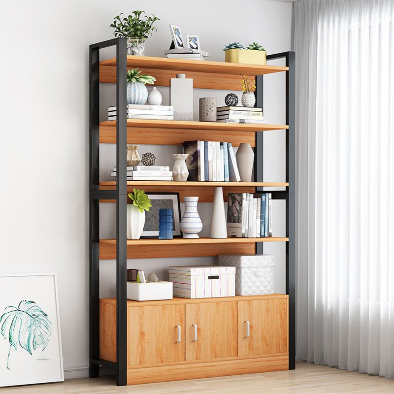 Industrielle Etagere -Bücherregal Stahlrahmen Hersteller Holzregal -Bücherregal mit Tür