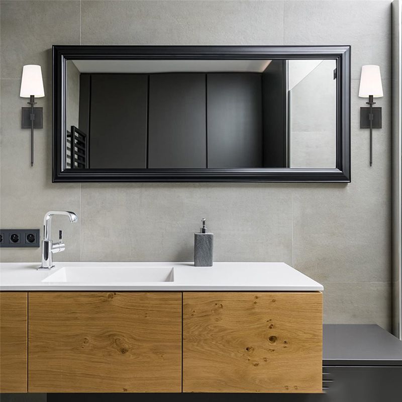 Contemporary Single Polished Bathroom Vanity Light Fabric Shaded Bath Bar