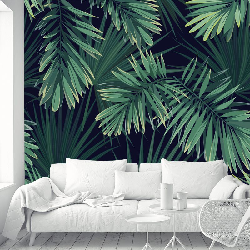 Green Areca Palm Leaves Murals Wallpaper Waterproof Tropix Bedroom Wall Covering