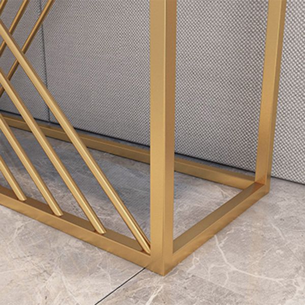 Contemporary Marble Console Sofa Table Rectangle Stain Resistant End Table for Hall