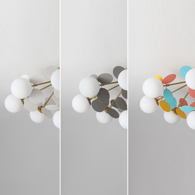 Burbujas de la sala de estar del techo montado en el techo de vidrio semi iluminación de semi montura