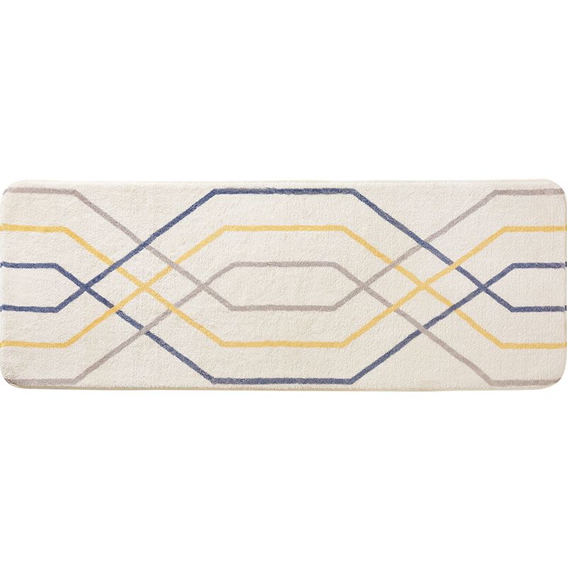 Relaxing Bedroom Rug Multi Colored Geometric Print Indoor Rug Lamb Wool Non-Slip Backing Stain-Resistant Area Carpet