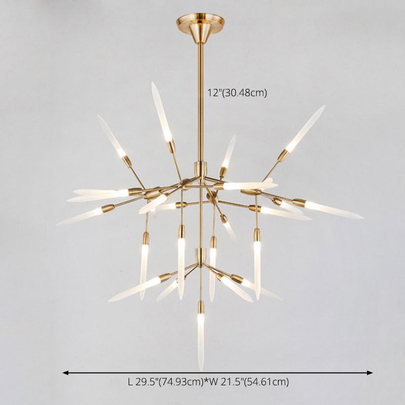 Picchi acrilici lampadario a sospensione Light Postmodern Gold Finitura sospesa