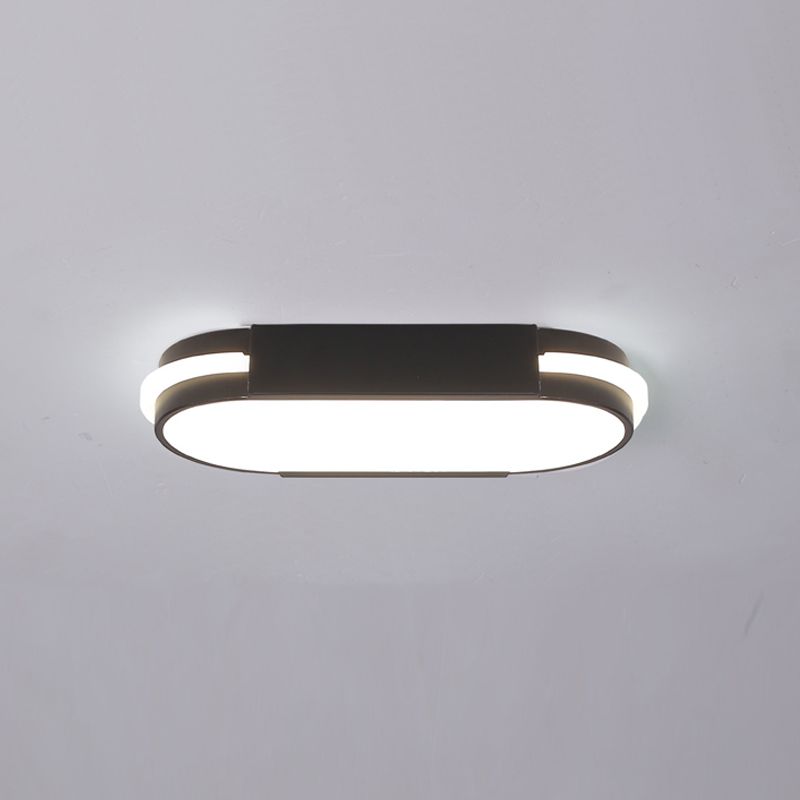 Metal Oval Flush Mount Light Fixture Minimalist Style LED Flush Ceiling Light Fixture
