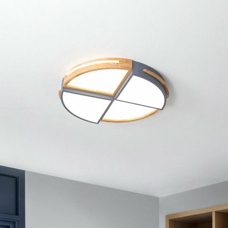 Acrilico Splicing Round Flush Light Macaron LED Flush Soffitto Light Fixture per Bedroom