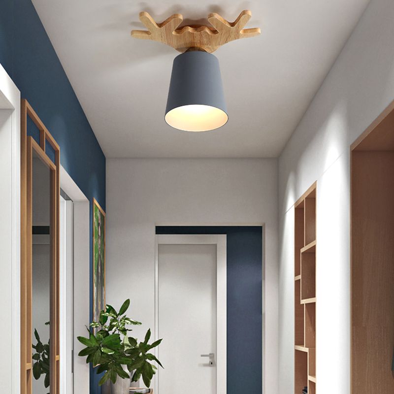 Cone Shaped Ceiling Mount Light Fixture Simple-Style Aisle Ceiling Light