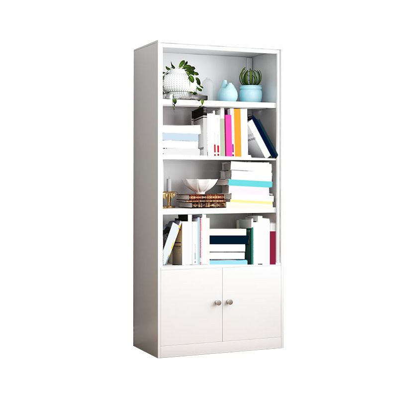 Closed Back Metal Bookshelf Modern Rectangle Storage Standard Bookshelf