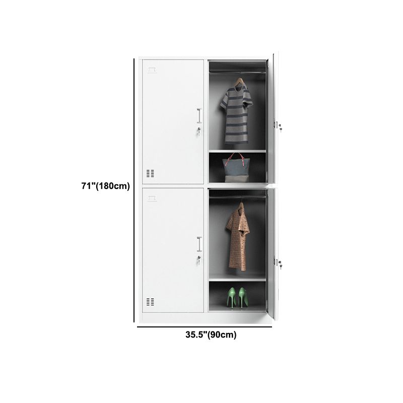 Metal Contemporary Cabinet for Home White Steel Storage Cabinet