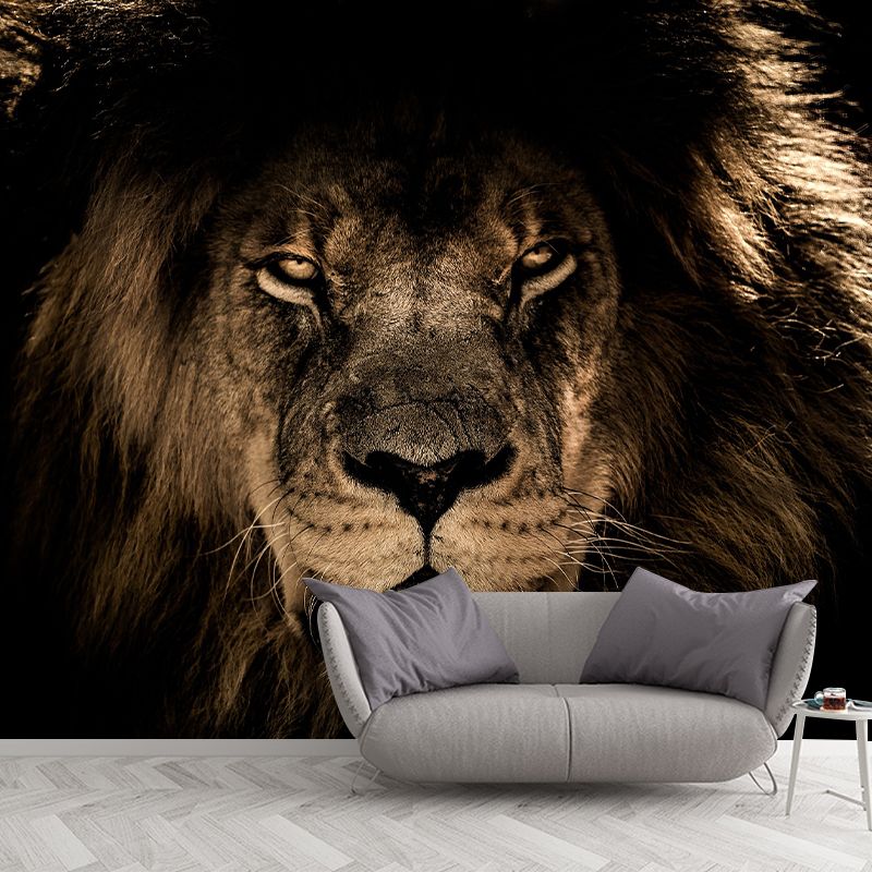Animal Photography Pattern Mildew Wall Mural Horizontalt for Living Room