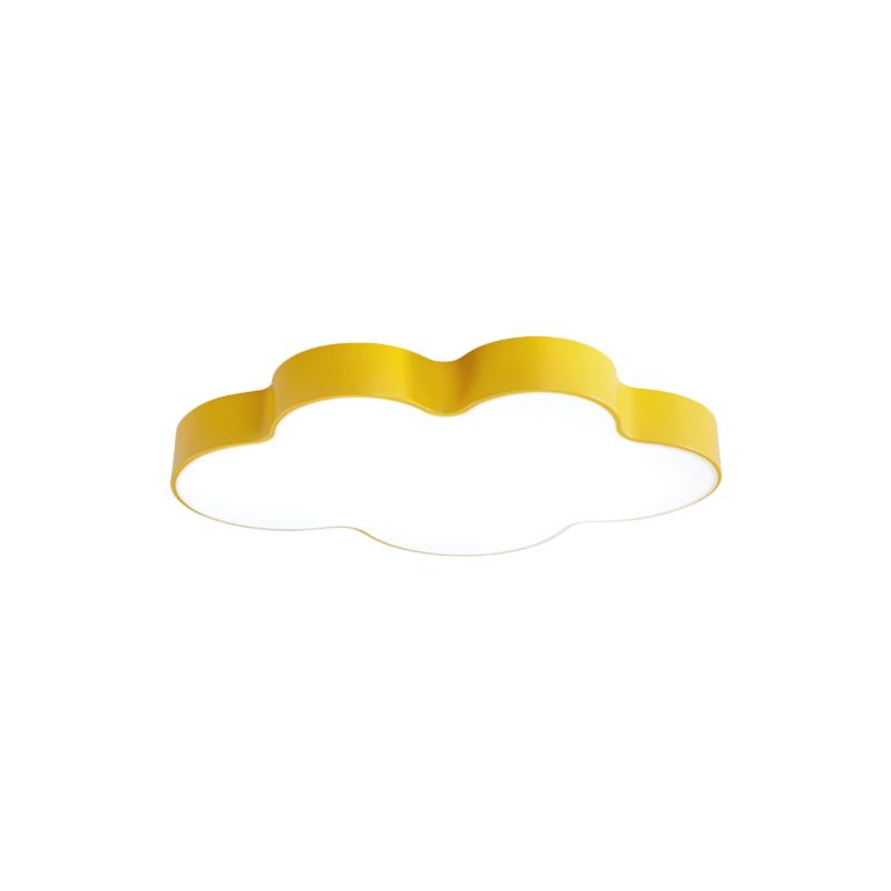 Gele wolk dicht bij plafondlamp cartoon metalen LED inbouw in wit/3 kleuren licht, 19,5"/23,5"/35,5" breed