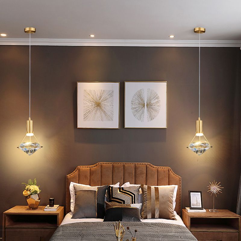 Geometry Hanging Lights Modern Style Crystal Hanging Light Fixtures