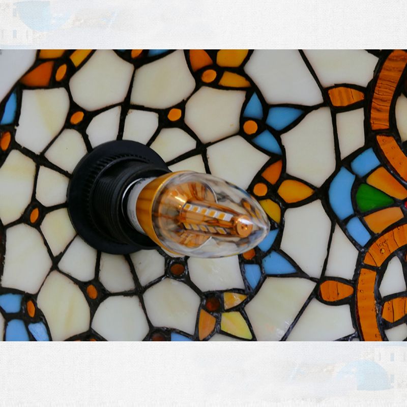 Koepelmeel kroonluchter verlichtingsarmatuur Tiffany-stijl veelkleurige gebrandschilderd glas kroonluchter hanglampje