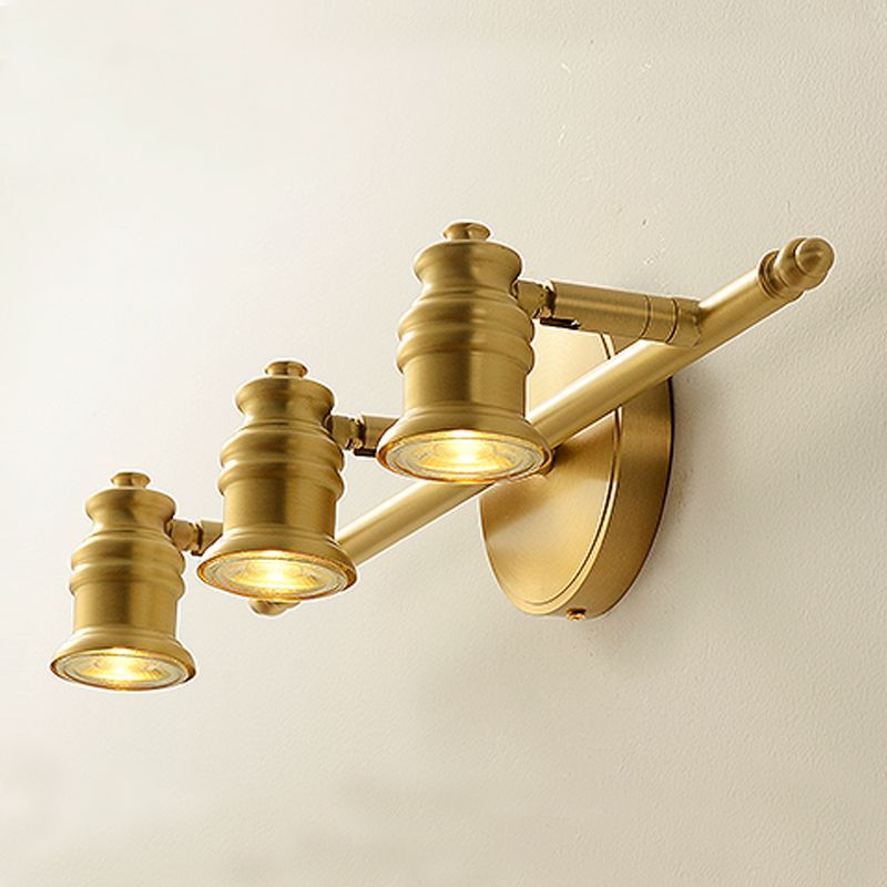 Minimalist Linear Vanity Lighting, Metal Vanity Light in Gold for BathRoom