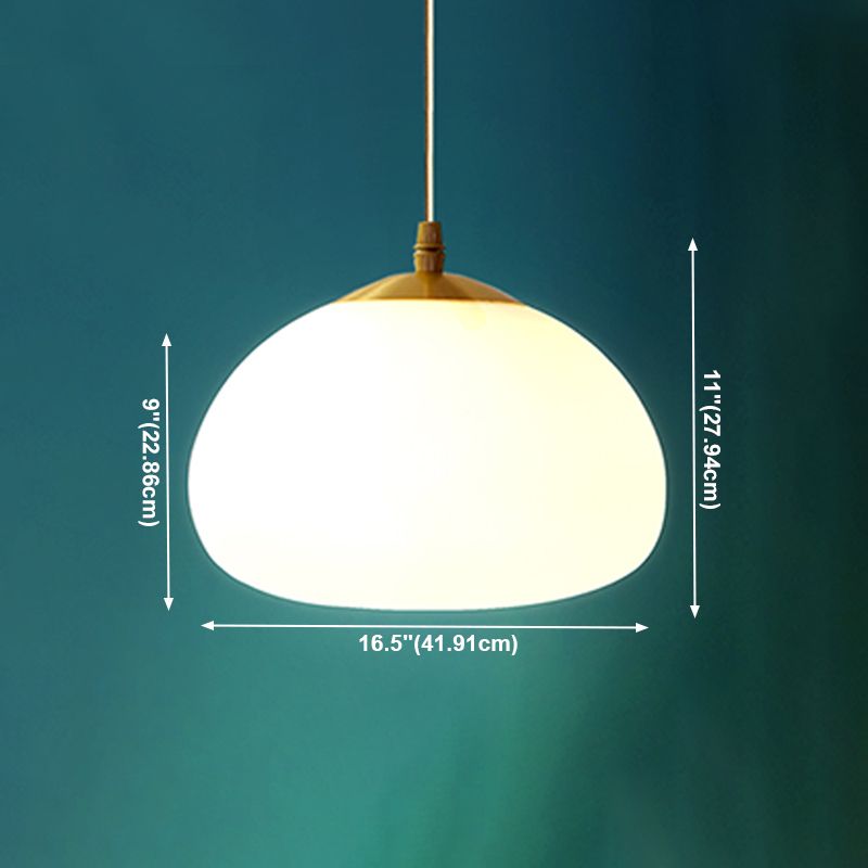 Glaswolkenschatten Hängende Lichter moderner Stil 1 Kopfhänge -Halterung für Schlafzimmer