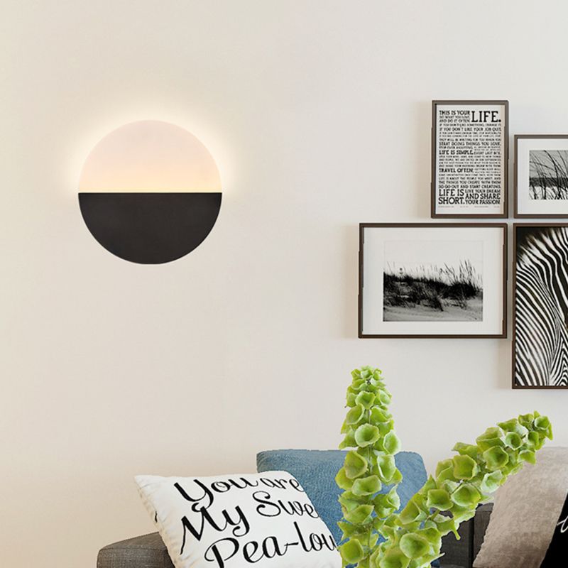 Luz de pared de forma del anillo Luz de montaje de pared de sombra acrílica moderna para el pasillo