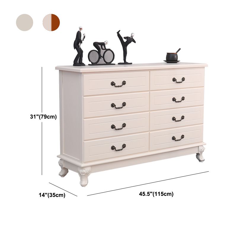 Contemporary Bedroom Storage Chest Solid Wood Soft-Close Drawers Dresser