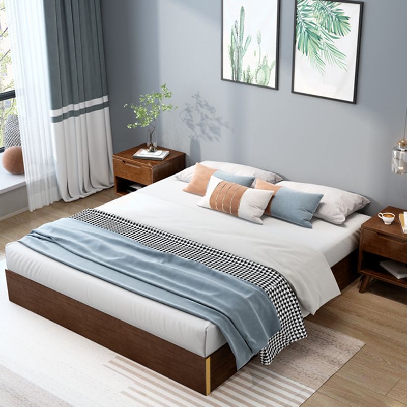 Contemporary Solid Color Wooden Bed Frame 6.29" H Platform Bed