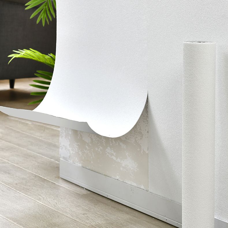 Modern Pearl Wainscoting Flax Wall Access Panel Peel and Stick Foam Baseboard