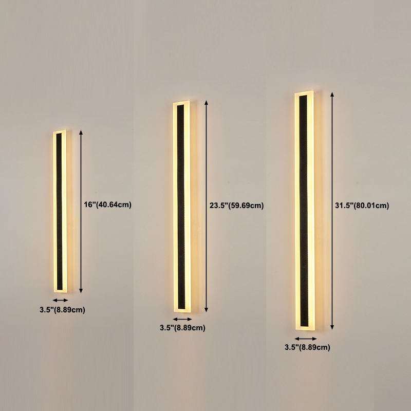 Rechthoek wandlicht moderne stijl led indoor buiten lijn vorm wandlamp armatuur