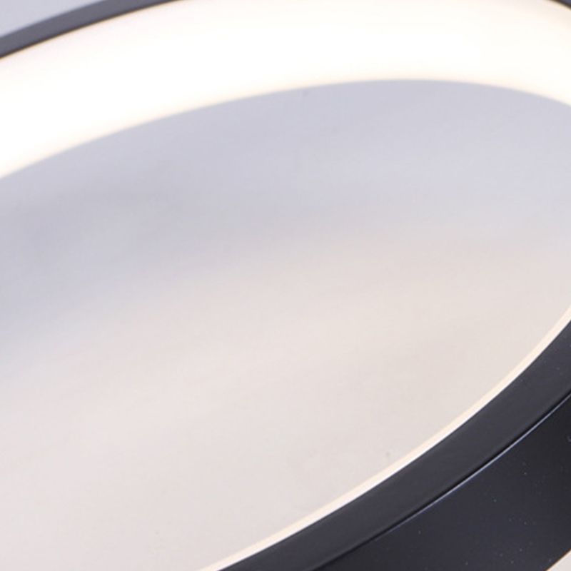 Black Molecular LED Flush Light Nordic Acrylic 4/5 Light Living Room Ceiling Lamp in Warm/White Light