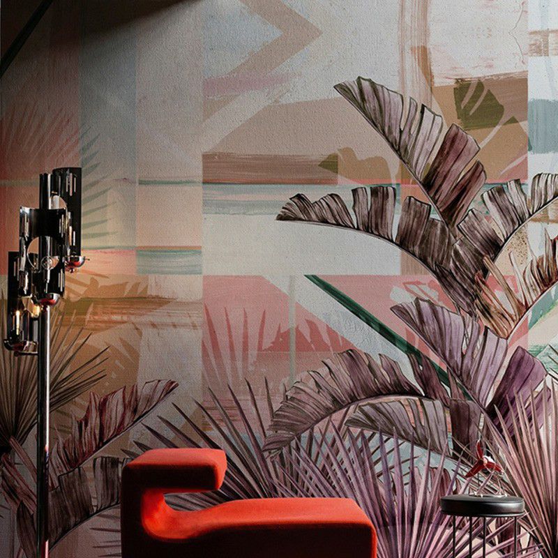 Banana Leaf Murals Tropical Moisture Resistant Loft House Wall Covering, Made to Measure