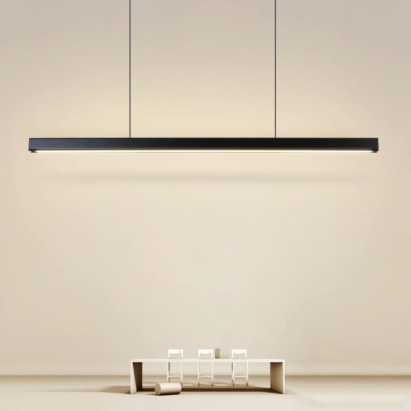 Moderno Led Light Light Light Comedor Lámpara colgante de rectángulo simple