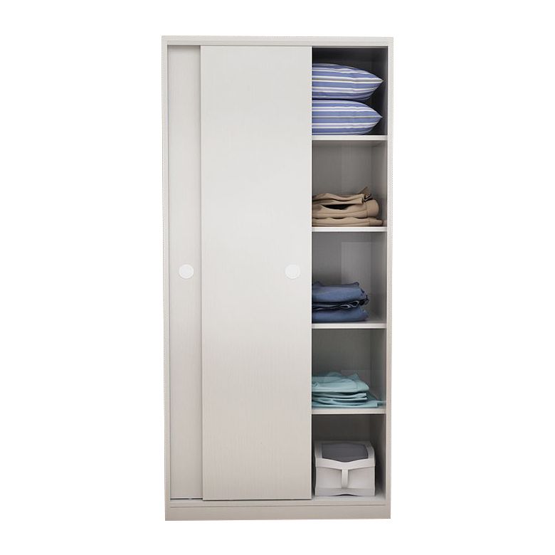 Two Doors Wardrobe Armoire Modern Engineered Wood Wardrobe Closet