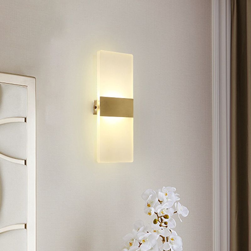 Modernism Simplicity Geometry Wall Lamp Creative Brass Staircase Corridor Lighting Sconce in Gold