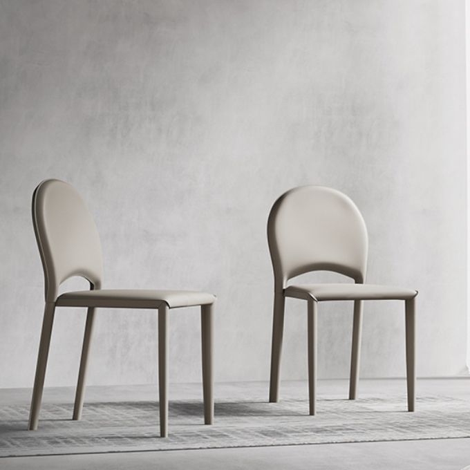 Indoor Faux Leather Side Chair Dining Room Armless Dining Chairs