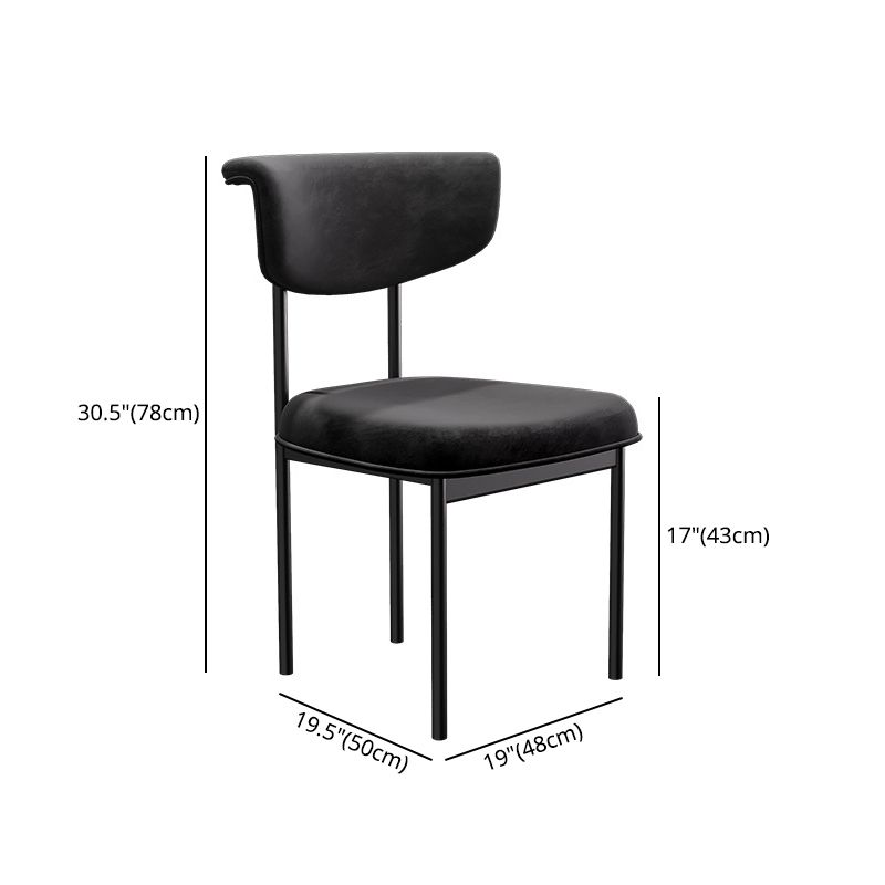 Chaise latéral rembourrée de style glamour