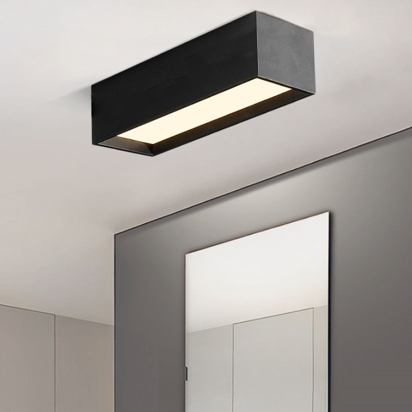 Acrylic Geometric LED Ceiling Fixture in Modern Simplicity Wrought Iron Flush Mount for Corridor