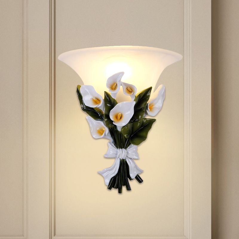 Klassieke bloemwandlamp: