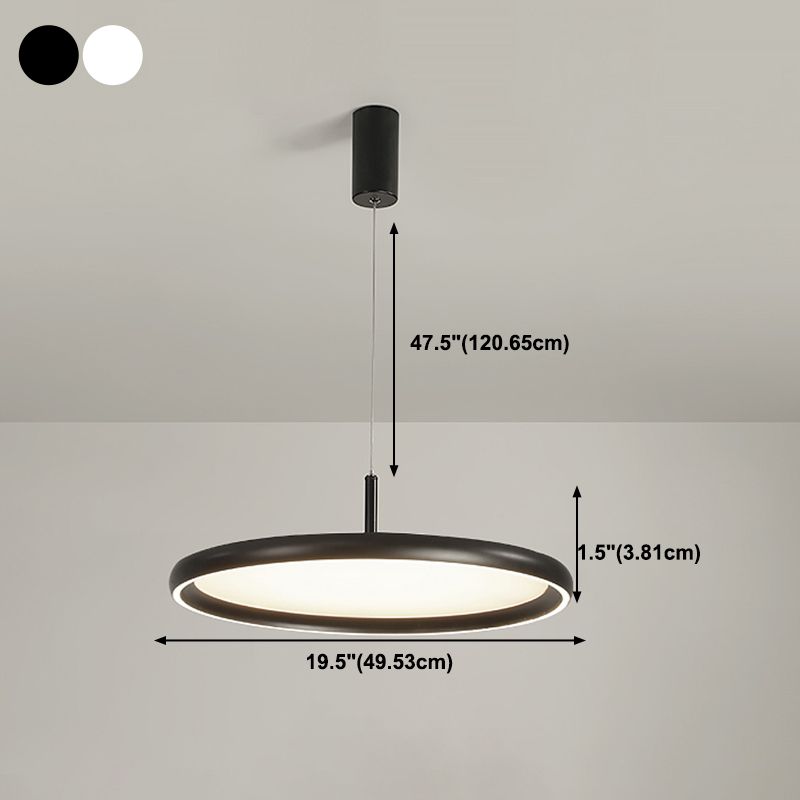 Lumo moderno a forma di metallo a forma rotonda a 1 luce appesa a 1 luce