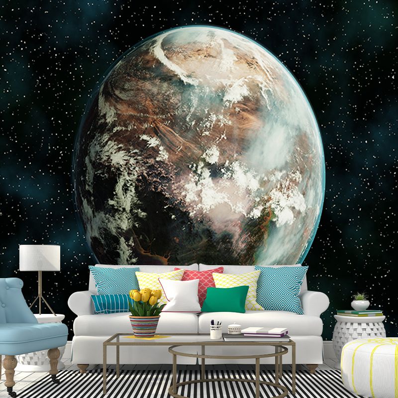 Modern Cosmic Galaxy Minimalist Wall Covering for Living Room, Customized Size Available