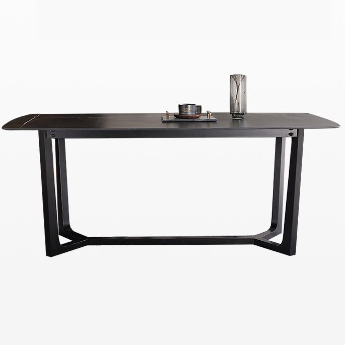 Modern 1/2/3/5 Pieces Dinette Set with Black Sintered Stone Top Rectangle Dining Table Set