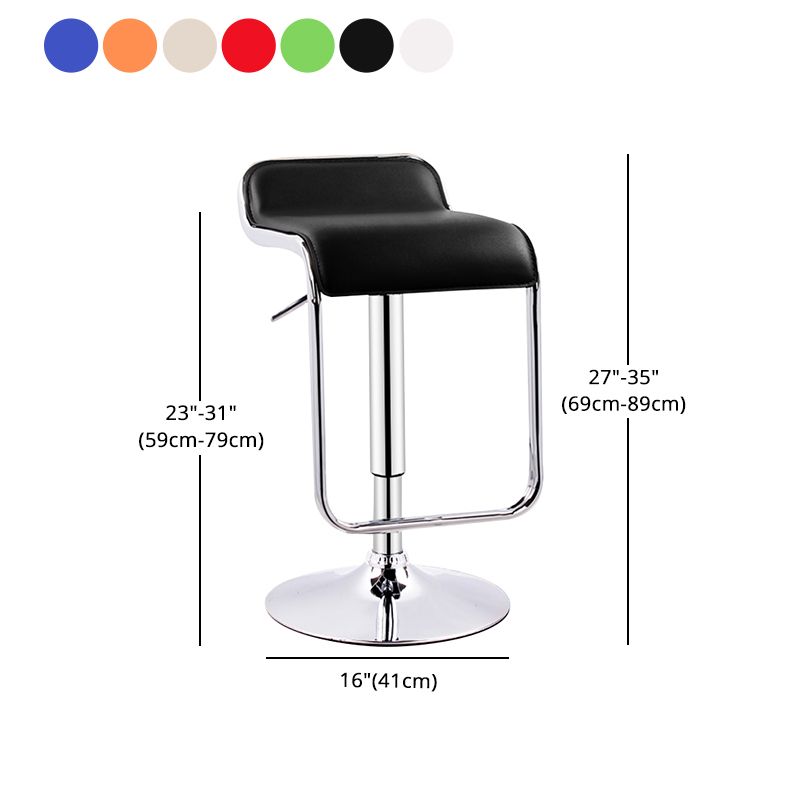 Modern Adjustable Backrest Counter Stool Steel Study Bar Stool with Cushion and Pedal