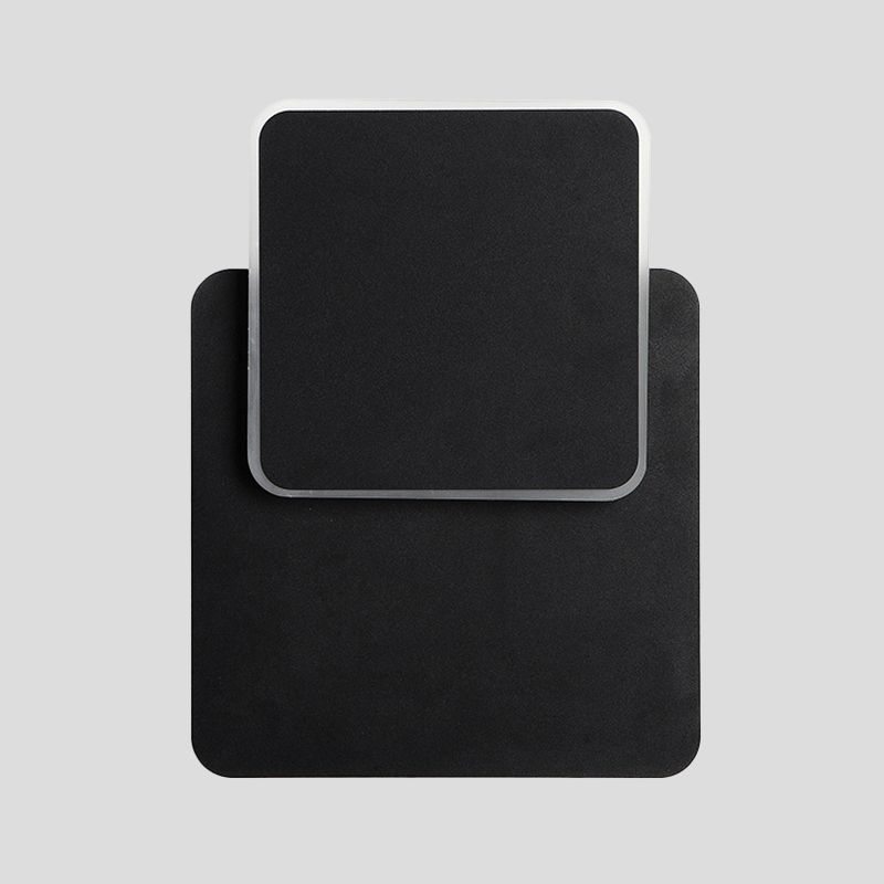 Nordic quadriert bewegliche Wandlampe Eisen -LED LED Flush Mount Montage Wandleuchte in Schwarz/Weiß mit Acrylschatten, warmes/weißes Licht