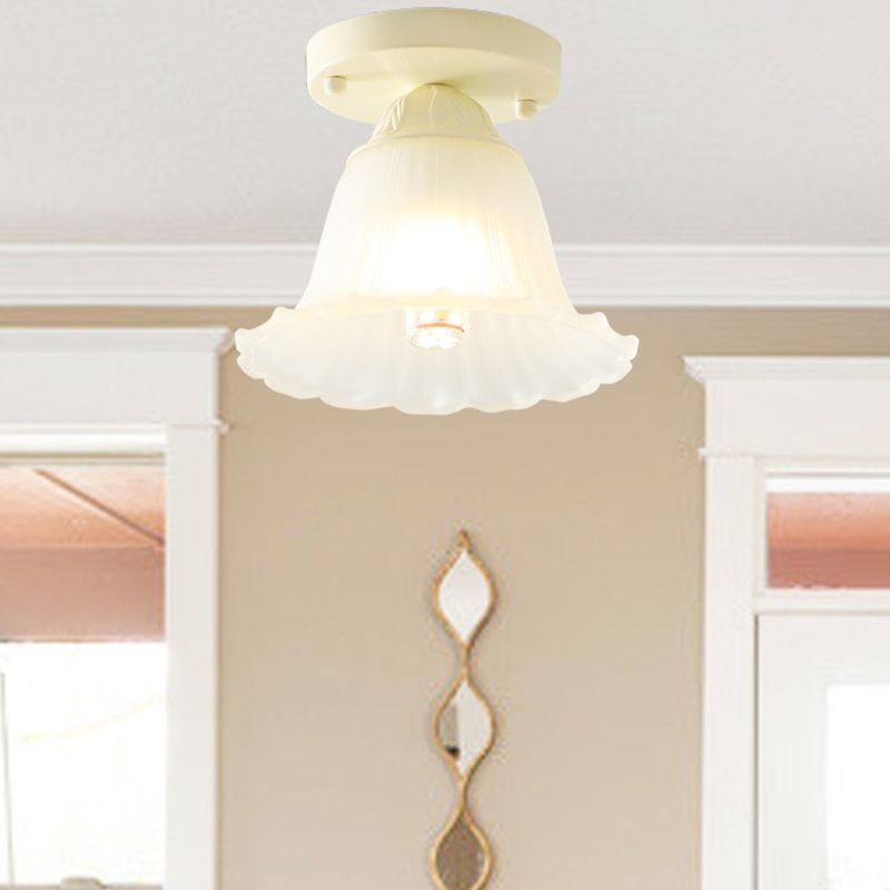 Nordic 1 Light Ceiling Light Glass Flush Mount Ceiling Light Fixture for Bedroom
