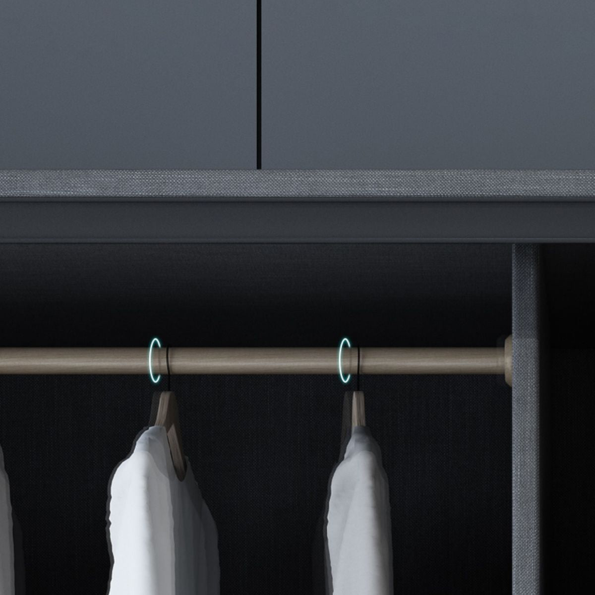 Glossy White Manufactured Wood Storage Cabinet Modern Cabinet with Sliding Doors