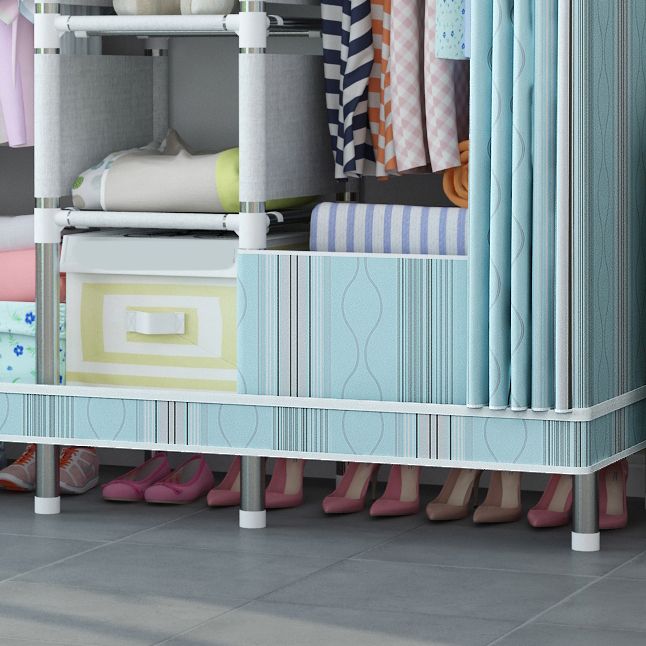 Steel Wardrobe Closet with Legs Modern Wardrobe Cabinet for Home