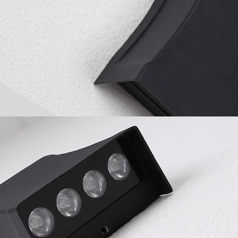 Modern Style Geometry Shape Wall Sconce Metal 2 Light Sconces for Outdoor