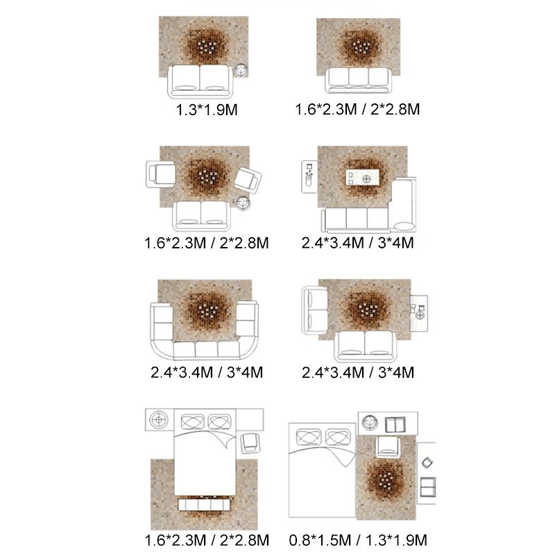 Blue Modern Rug Polyester Abstract Carpet Non-Slip Backing Area Carpet for Home Decoration