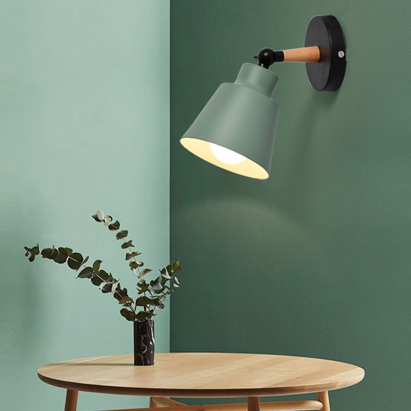 Postmodern Colorful Wall Light Fixture with Metal Shade for Sitting Room