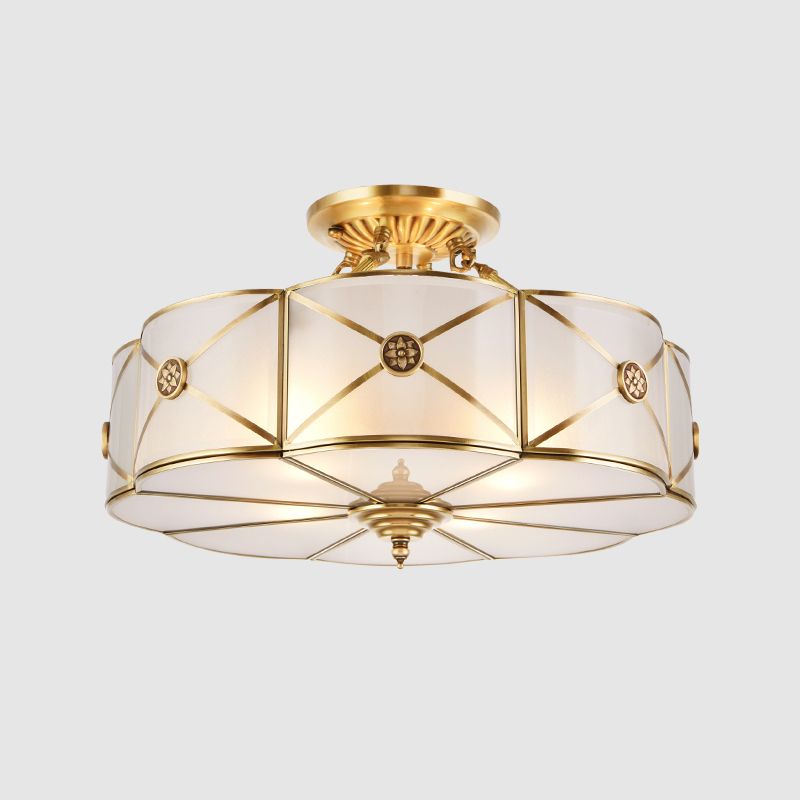 Luminaire semi-encastré en verre Luminaire semi-encastré inversé simpliste en laiton