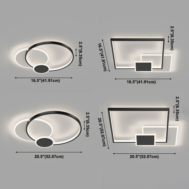 Creatieve Plafond Mount Light Fixture met Witte Acryl Shade voor Woonkamer