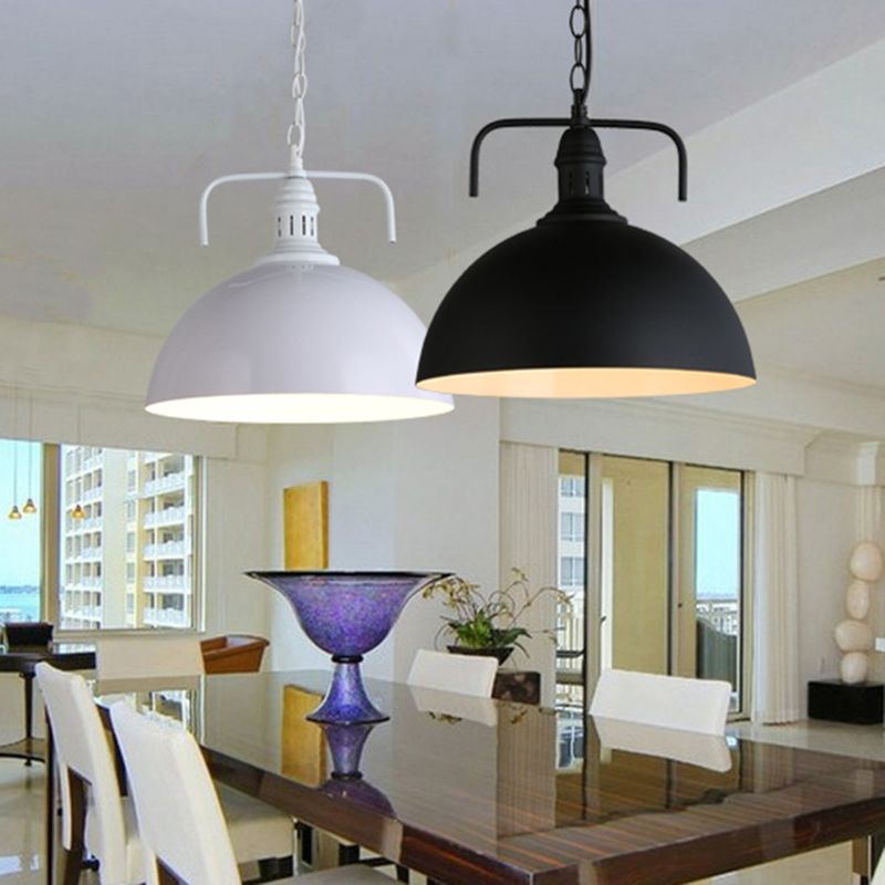 Swivel Joint Pendant Light Industrial Nautical 1 Light Metal Bowl Farmhouse Hanging Lights