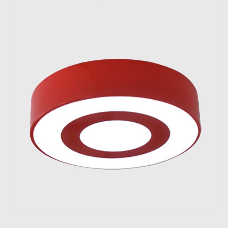 Circulaire DEL Flush Mount Light Simplicité Metallic Kindergarten Ceiling Light Flush Mount