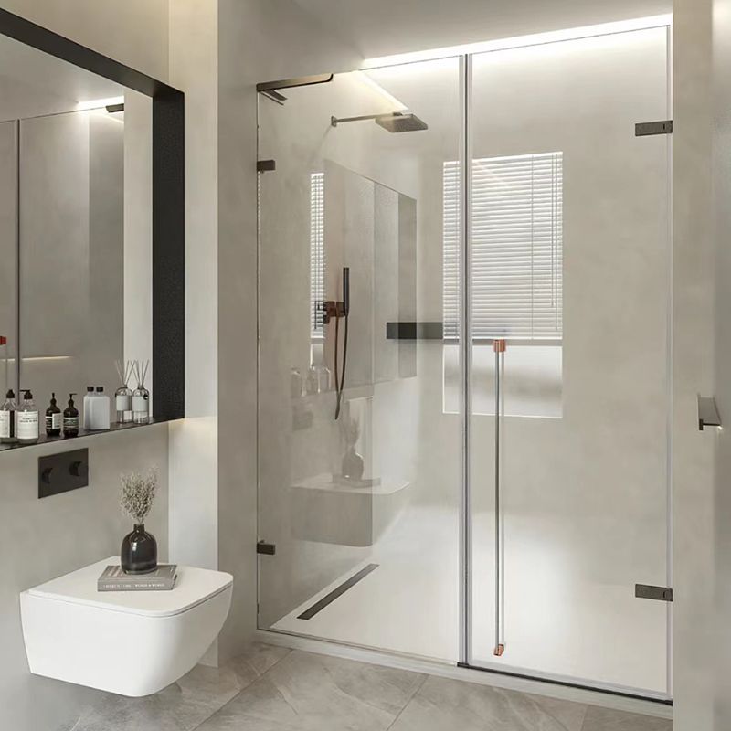Tempered Hinged Shower Bath Door Transparent Frameless Shower Door